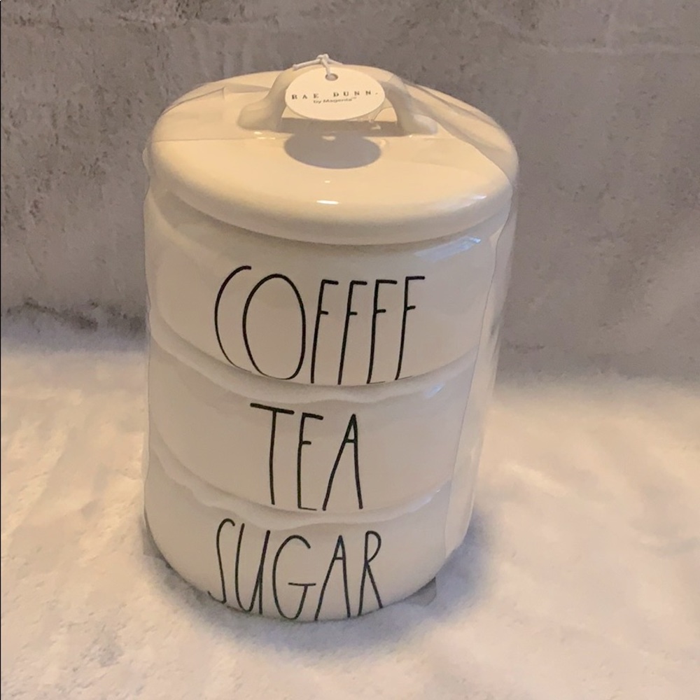 Rae Dunn COFFEE, TEA, SUGAR Container (3in1)